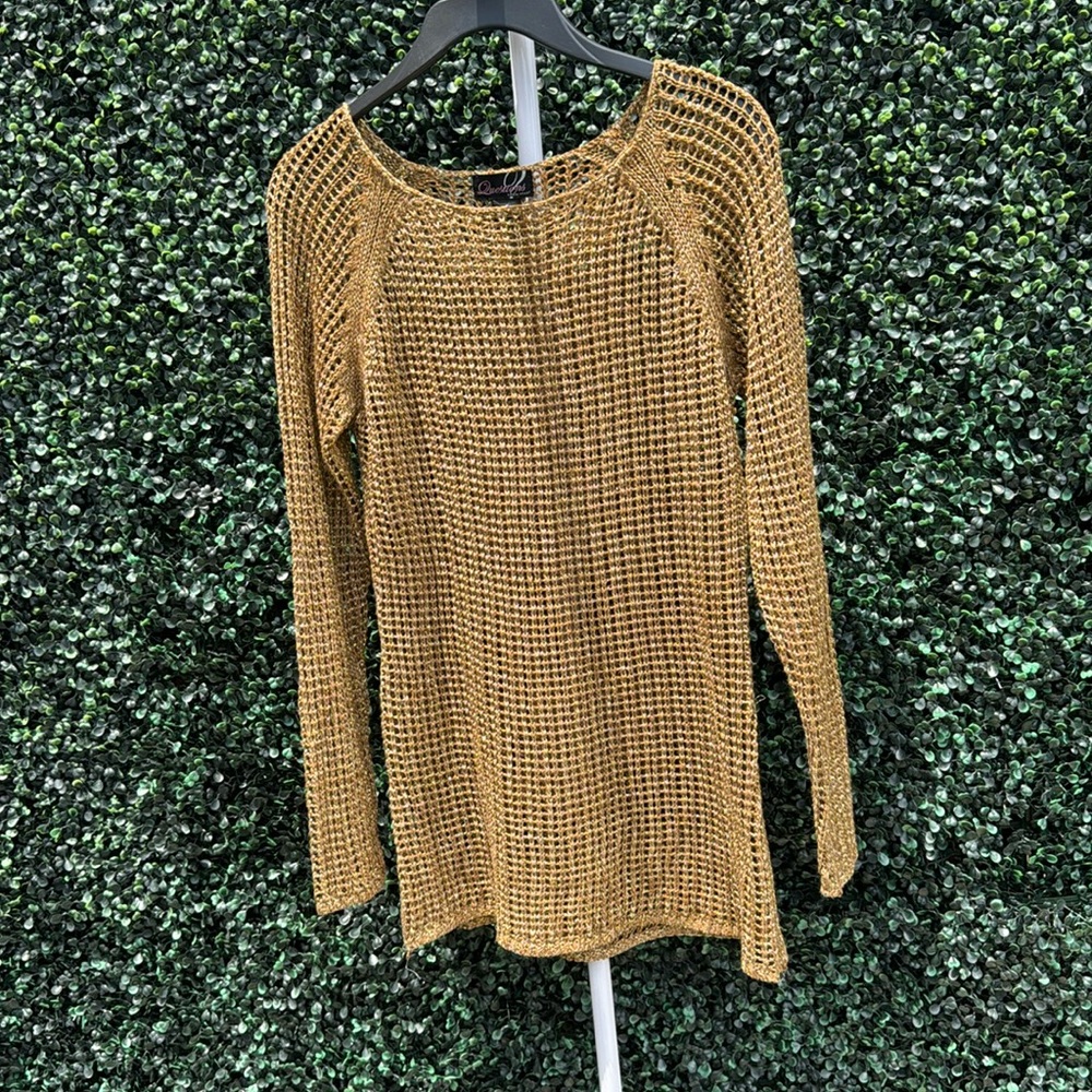 Y2K Questions by Say What Gold Shirt Size Small